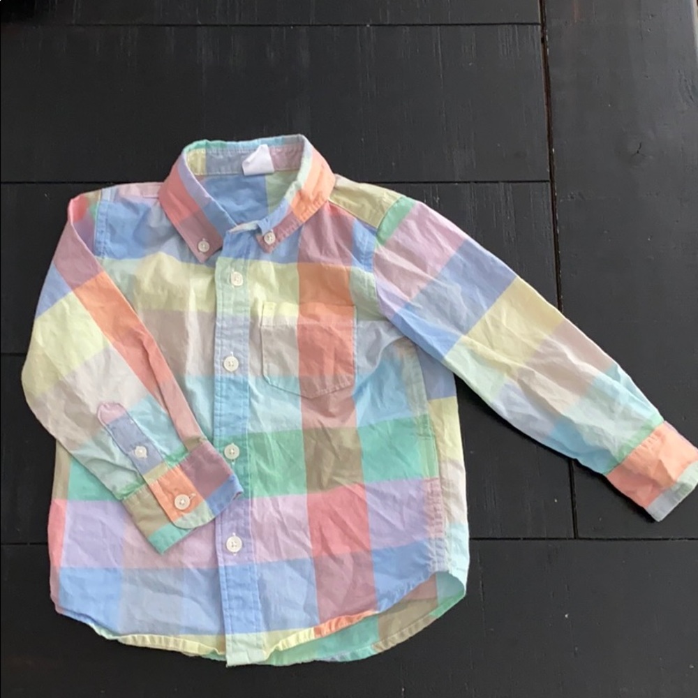 Color Block Button Down